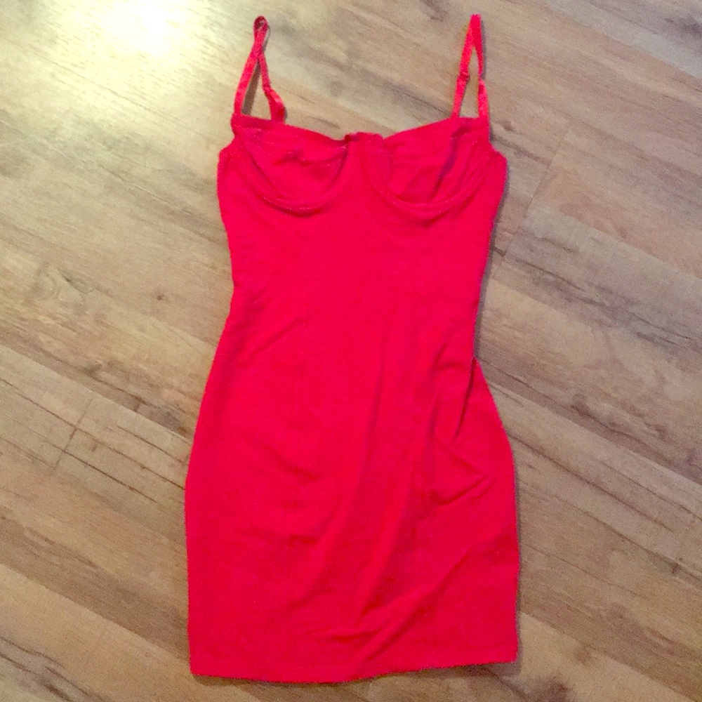 American Apparel fitted red dress